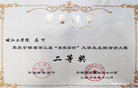 我校学子在省第三届“爱我国防”大学生主题演讲大赛中荣获佳绩