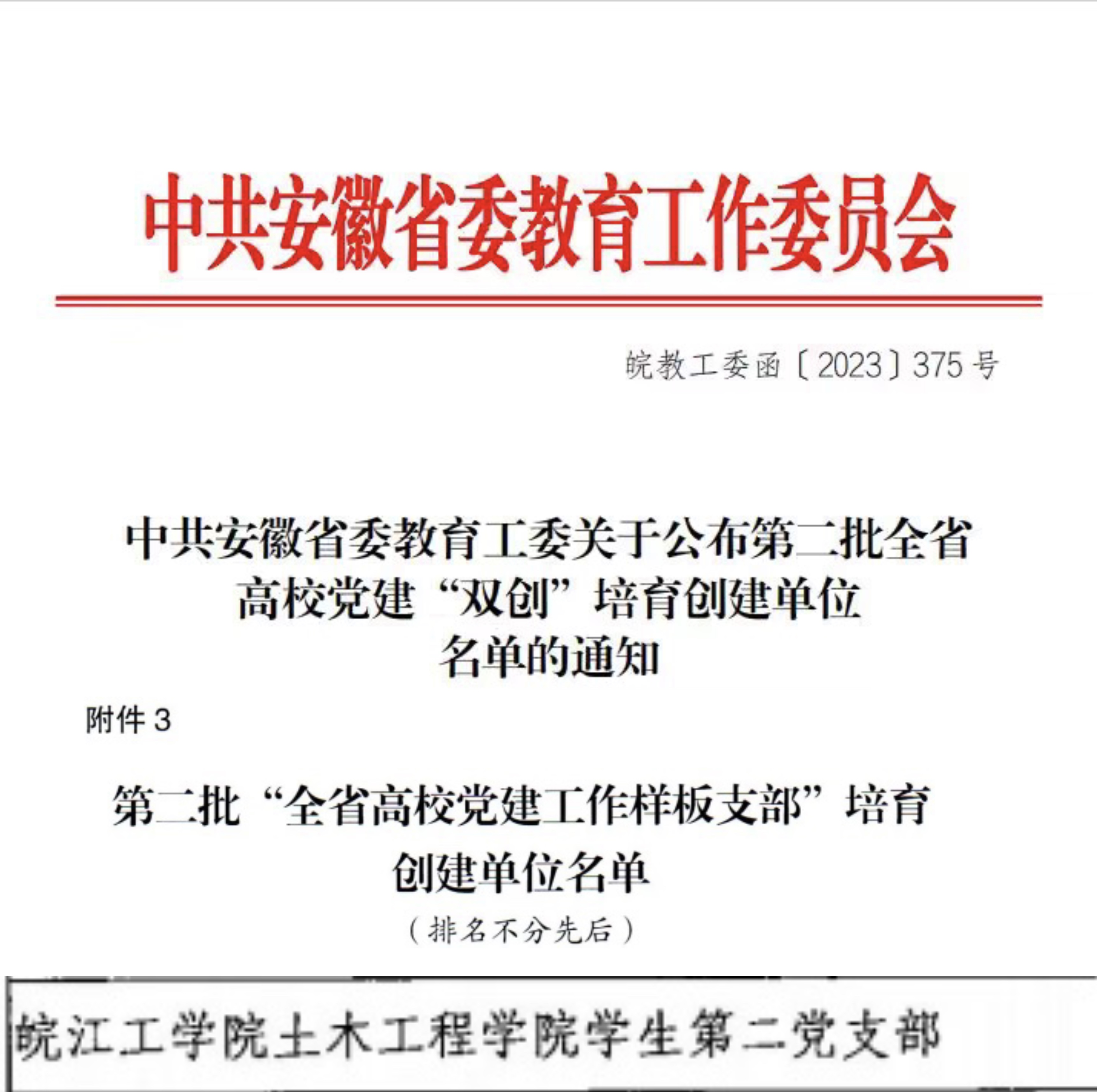<strong>上榜！竞技宝app下载安装土木工程学院学生第二党支部入选 “全省党建工作样板支部”</strong>